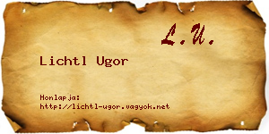 Lichtl Ugor névjegykártya